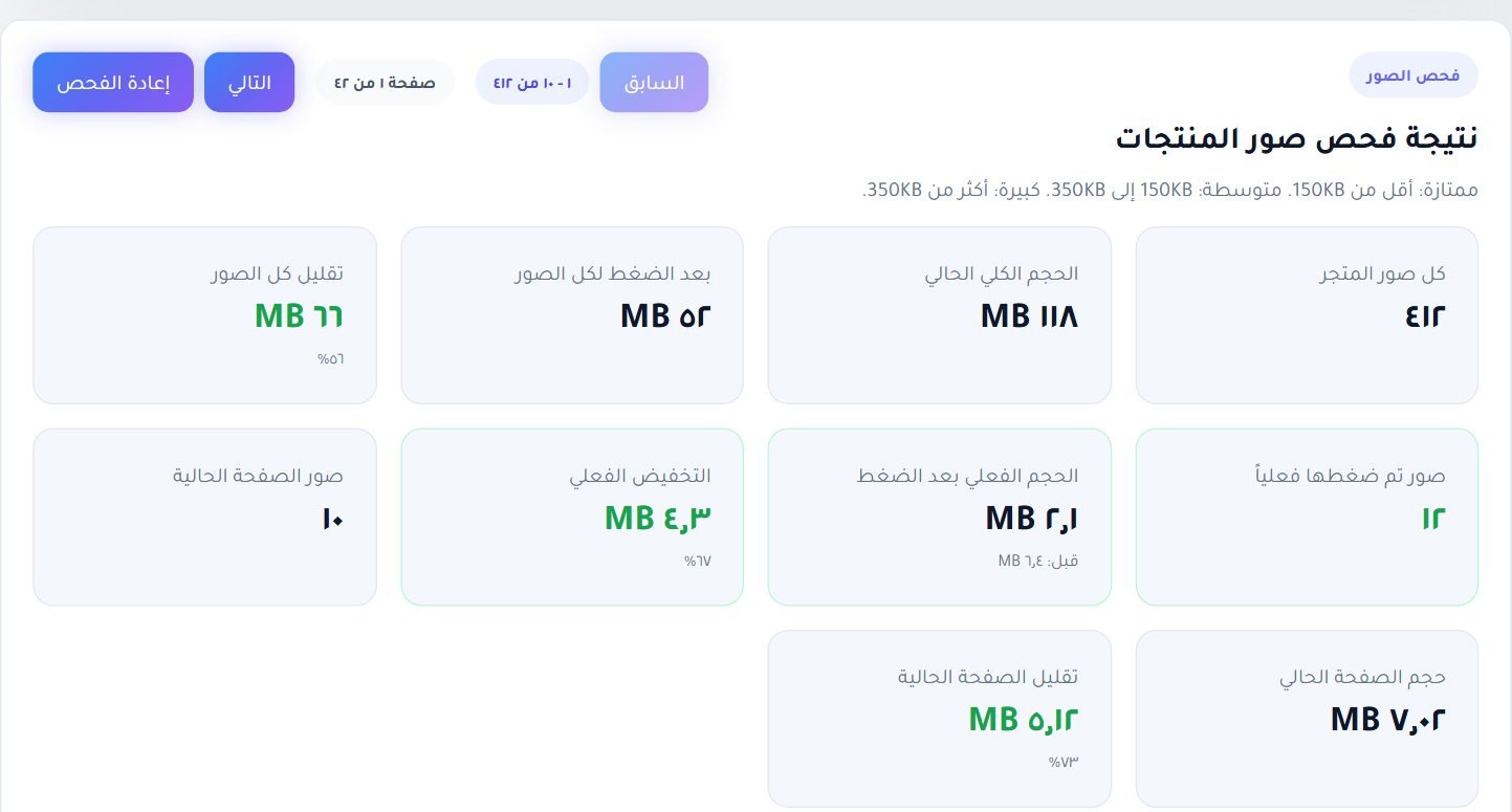بطاقات الحجم والتوفير: تقدير المتجر كله، وما ضُغط فعلاً بأرقام مقيسة